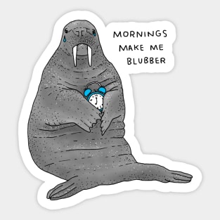 Sad Sleepy Walrus Sticker